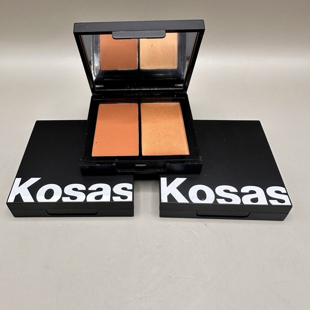 3 Kosas Color & Light Cream Blush Highlighter Duo Tropic Equinox - 3 New w/o Box